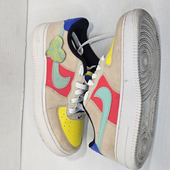 Nike Air Force 1 Low Multi-Color Velcro. -Colorful Nike Air Sneakers - Picture 8 of 10